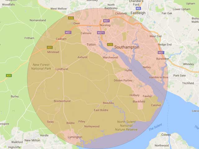 areas covered personal trainers southampton